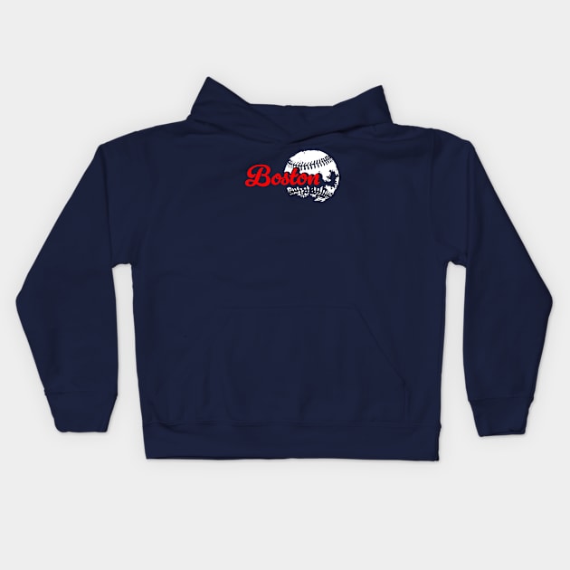 Boston Baseball Kids Hoodie by Throwzack